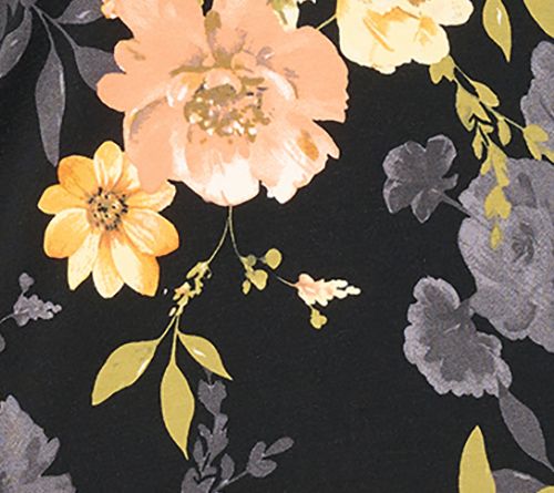Denim & Co. Printed So Soft Jersey Keyhole Top — View 9