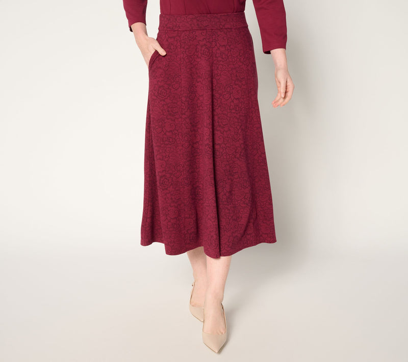 BEAUTIFUL by Lawrence Zarian Regular Silky Ponte Midi Skirt — Main view