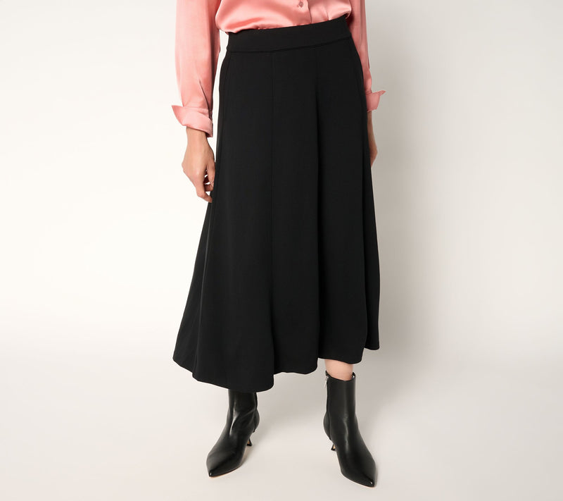 BEAUTIFUL by Lawrence Zarian Regular Silky Ponte Midi Skirt — View 10
