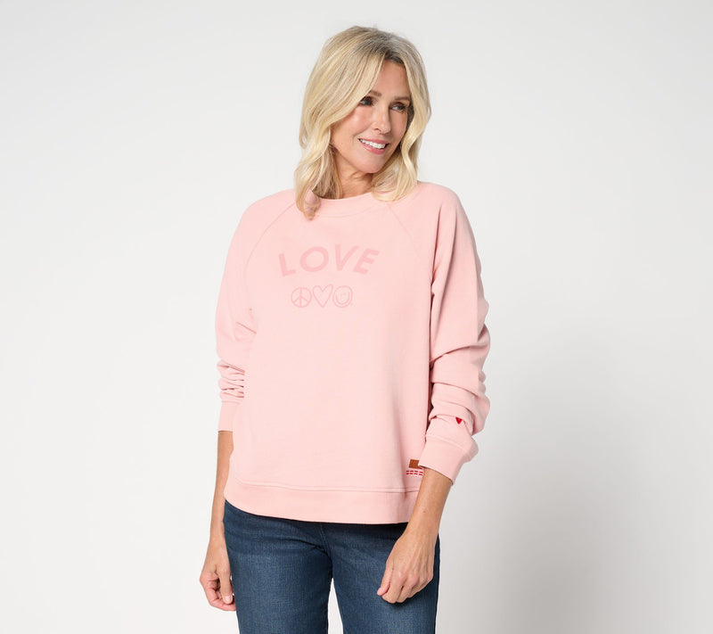 Peace Love World Crewneck Affirmation Pullover — View 5