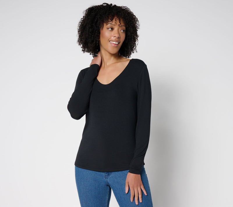 Joan Rivers Wardrobe Builders ButterSoft Long Sleeve Top — View 9