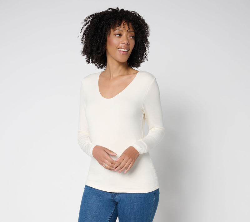 Joan Rivers Wardrobe Builders ButterSoft Long Sleeve Top — View 10