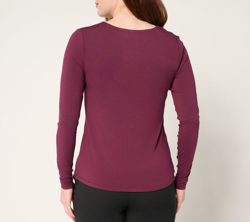 Joan Rivers Wardrobe Builders ButterSoft Long Sleeve Top — View 3
