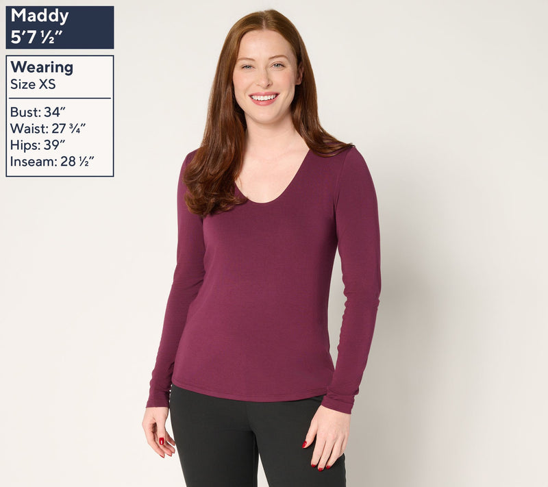Joan Rivers Wardrobe Builders ButterSoft Long Sleeve Top — View 2