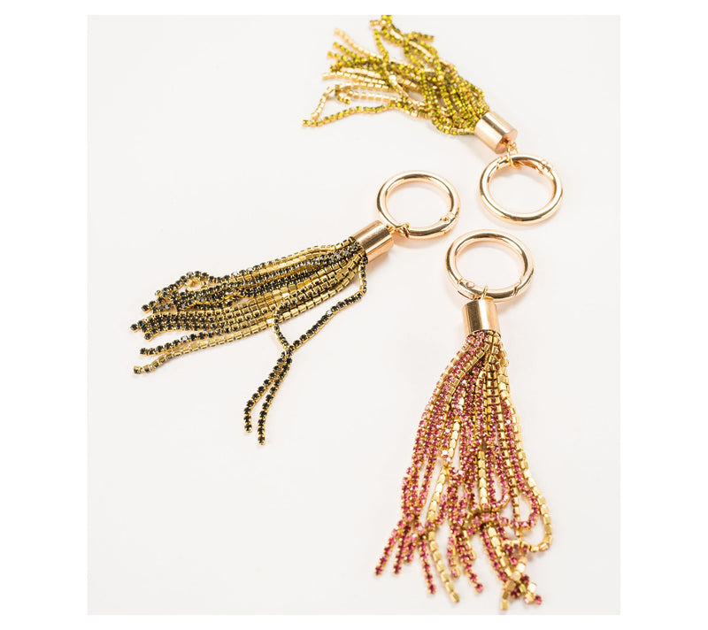 Violet & Brooks Brooke Rhinestone Tassel Bag Charm — View 3