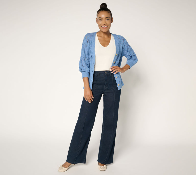 Ree by The Pioneer Woman Pointelle Sweater Cardigan — View 5