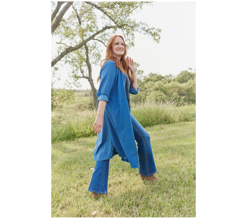 Ree by The Pioneer Woman Regular Knit Denim Shirt Dress — View 7