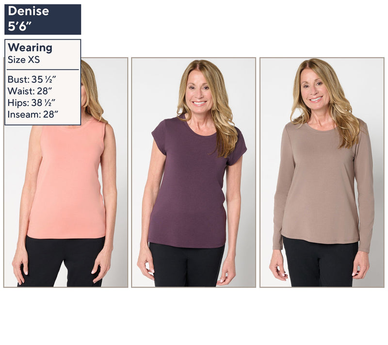 AnyBody Cozy Knit Jersey 3-Pack Assorted Tops — View 3