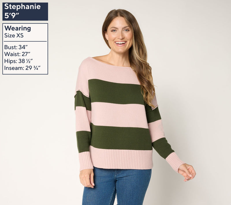 Studio Park x Amy Stran 100% Cotton One Shoulder Sweater — View 3