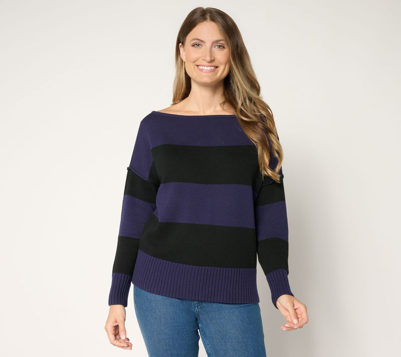 Studio Park x Amy Stran 100% Cotton One Shoulder Sweater — View 11