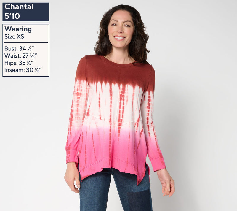 LOGO by Lori Goldstein Long Sleeve Tie Dye Top — View 2