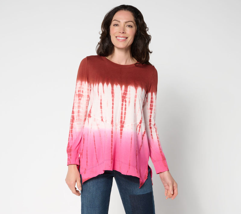 LOGO by Lori Goldstein Long Sleeve Tie Dye Top — Main view