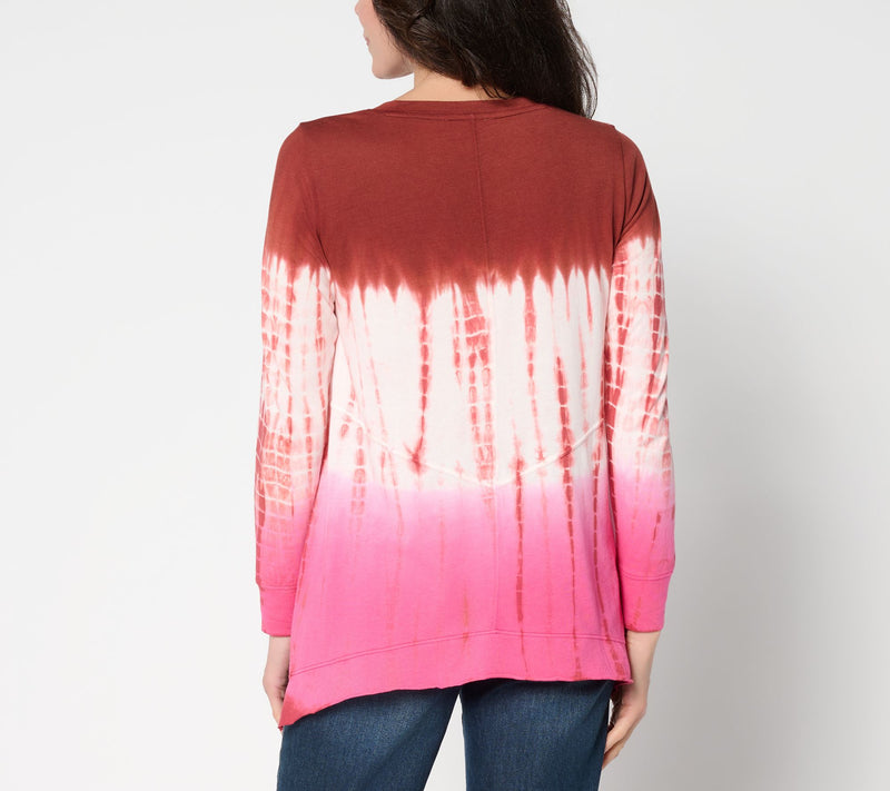 LOGO by Lori Goldstein Long Sleeve Tie Dye Top — View 3