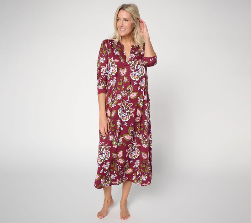 Carole Hochman Feather Soft Long Gown — View 10
