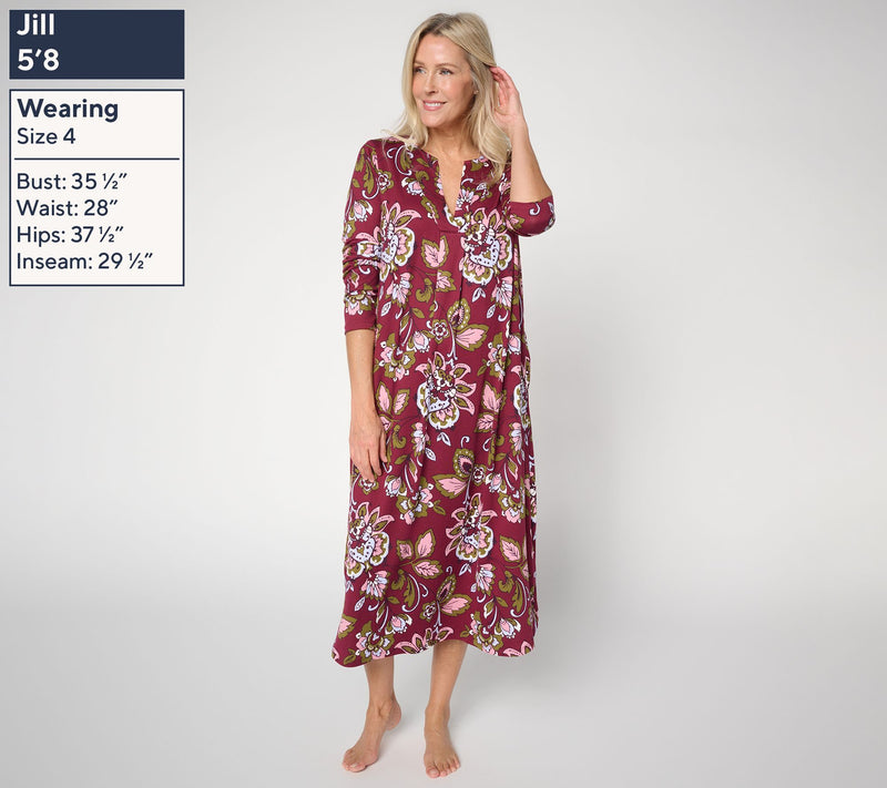 Carole Hochman Feather Soft Long Gown — View 2