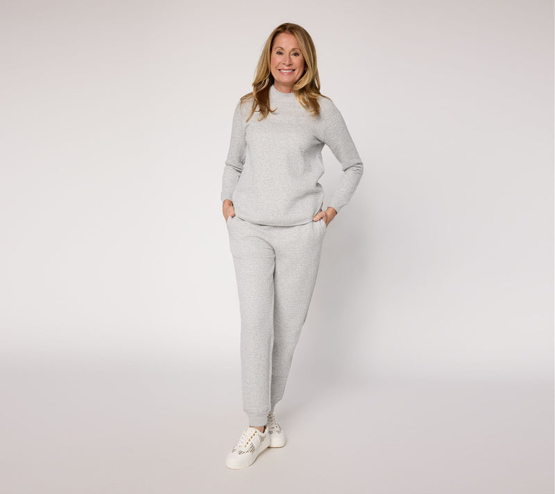 Carole Hochman Grid Knit Jogger Lounge Set — View 4