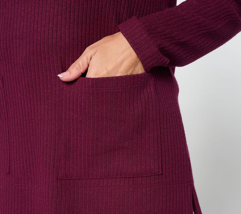 Susan Graver Lifestyle Regular Rib Knit Tunic with Collar — View 14