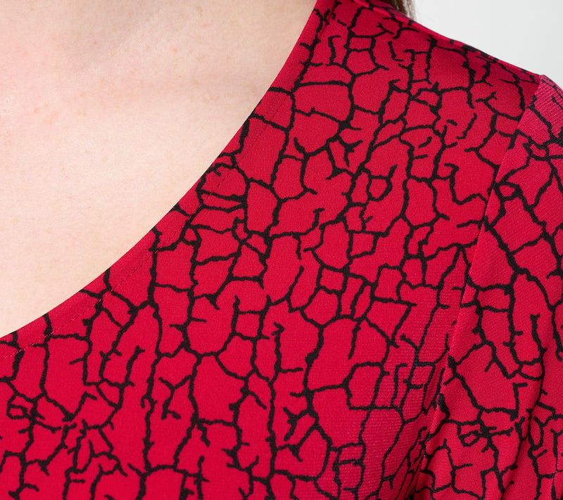 Susan Graver Set of 2 Print and Solid Liquid Knit Tops — View 7