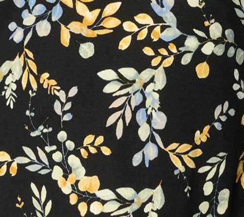 Denim & Co. Printed Heavenly Jersey V-Neck Top — View 7