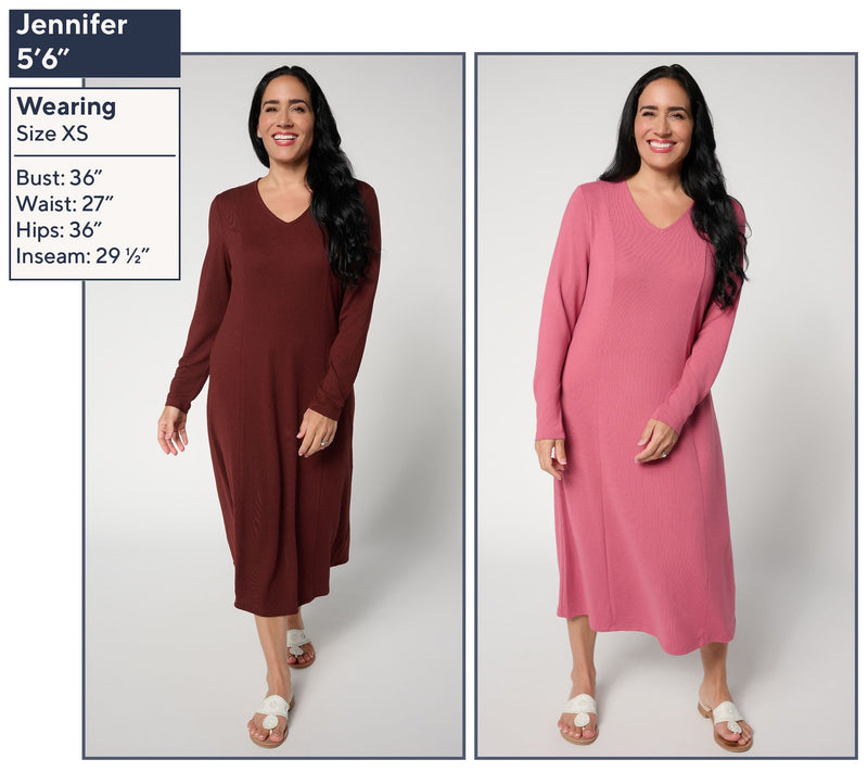 Denim & Co. Essentials Petite Heavenly Jersey 2-Pack Dresses — View 3