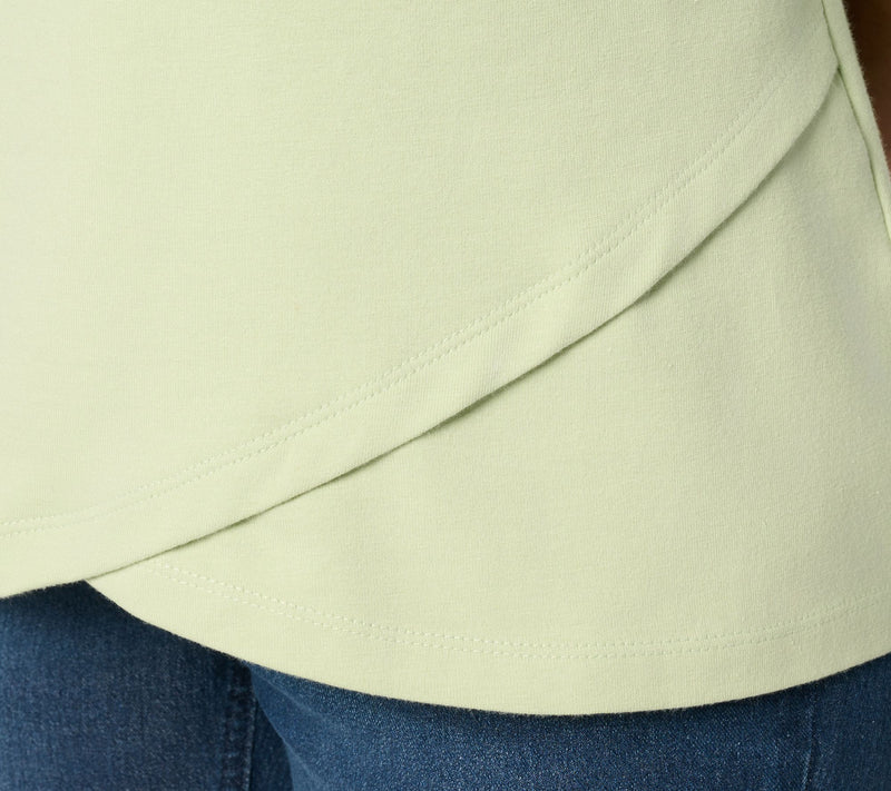 Denim & Co. Essentials Perfect Jersey Ballet Sleeve Tulip Hem Top — View 8