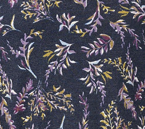 Denim & Co. Printed Floral Waffle Knit Round Neck Top — View 11
