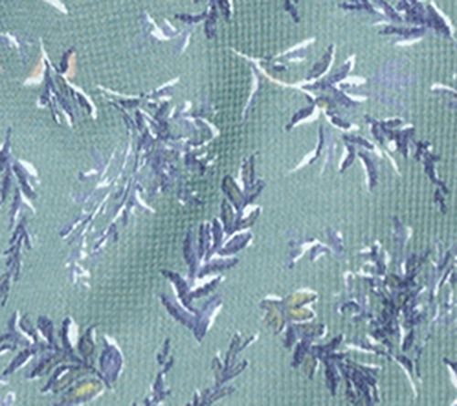Denim & Co. Printed Floral Waffle Knit Round Neck Top — View 2