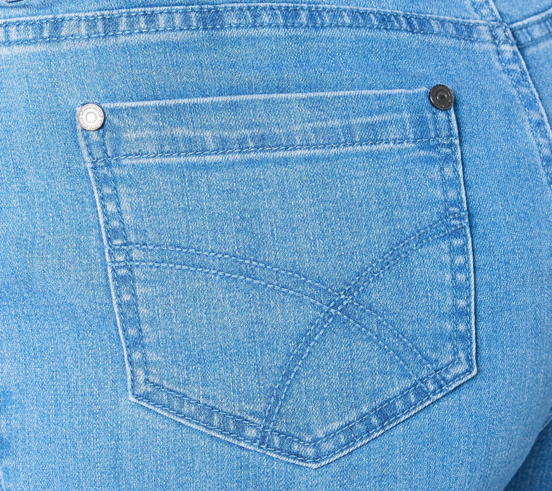 Susan Graver Regular Stretch Denim Cuffed Jean - Indigo — View 10