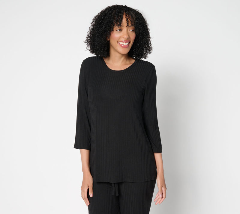 Modern Soul x Anybody Radiant Rib U-Neck Top with Support System — View 11