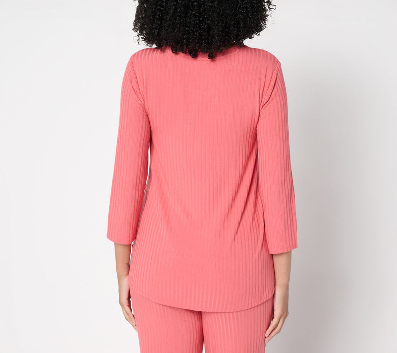 Modern Soul x Anybody Radiant Rib U-Neck Top with Support System — View 4