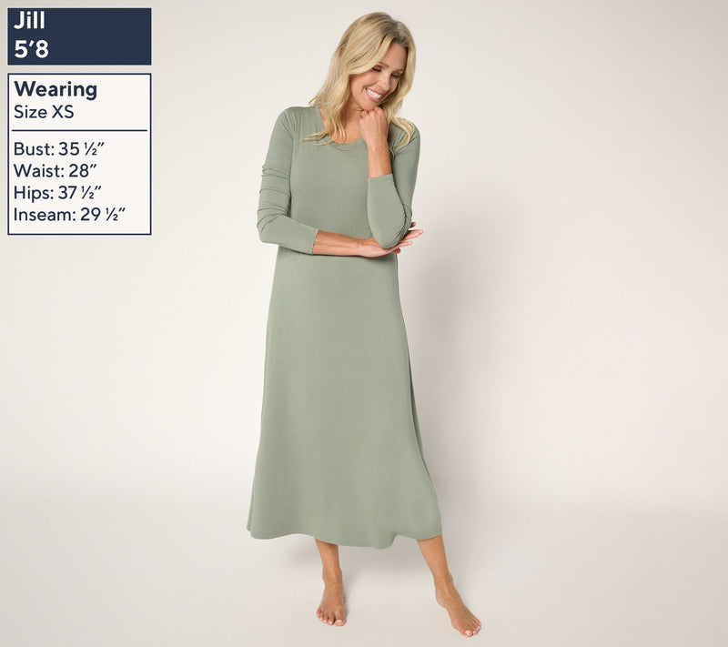 Modern Soul x Anybody Jersey Midi Lounge Dress w/ Support System — View 3