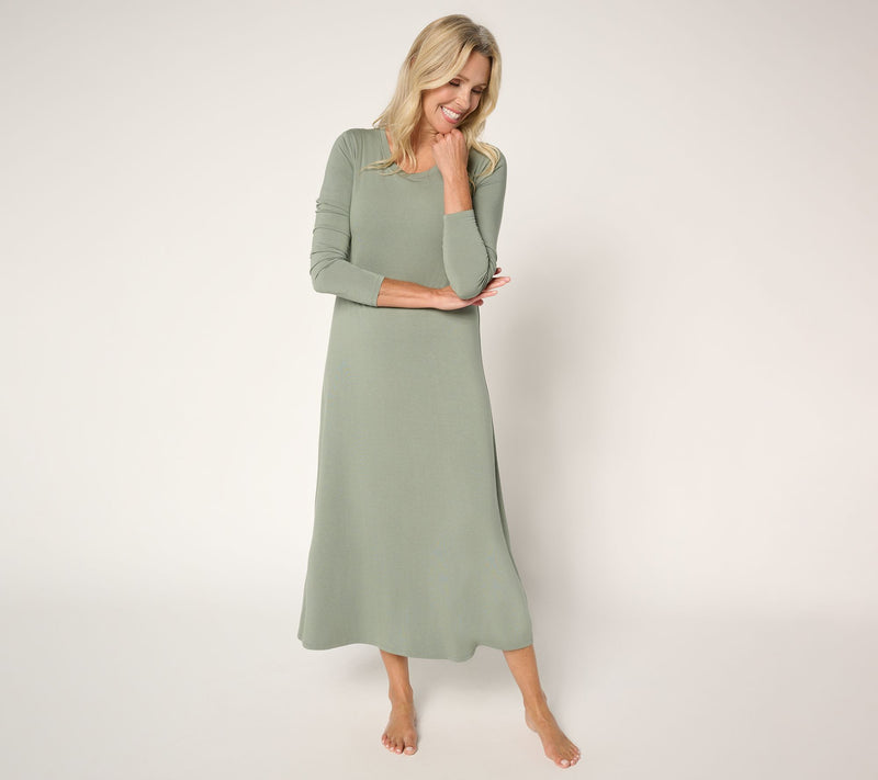 Modern Soul x Anybody Jersey Midi Lounge Dress w/ Support System — Main view