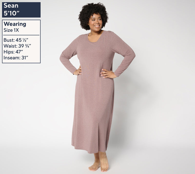 Modern Soul x Anybody Jersey Midi Lounge Dress w/ Support System — View 2