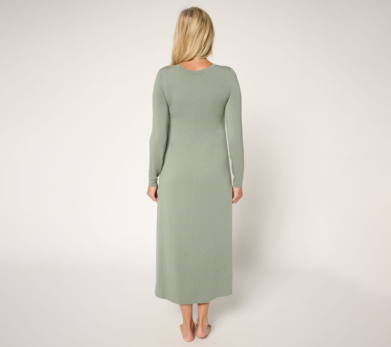 Modern Soul x Anybody Jersey Midi Lounge Dress w/ Support System — View 4