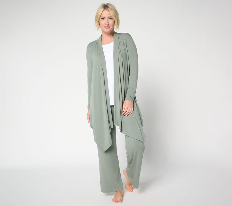 Modern Soul x Anybody Soothing Knit Jersey Waterfall Wrap — View 13