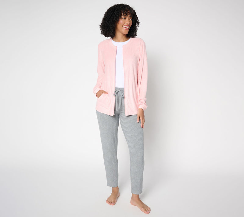 Modern Soul x Anybody Comfort Soul Knit Fleece Zip-Up with Pockets — View 5