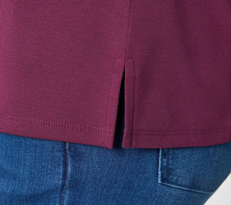 Belle by Kim Gravel TripleLuxe Long Sleeve V-Neck Top — View 6