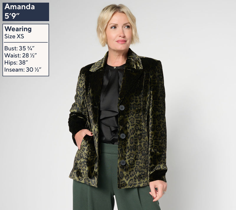by Stacy London Single Breasted Velvet Blazer — View 3