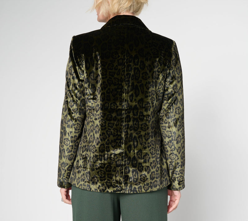 by Stacy London Single Breasted Velvet Blazer — View 4