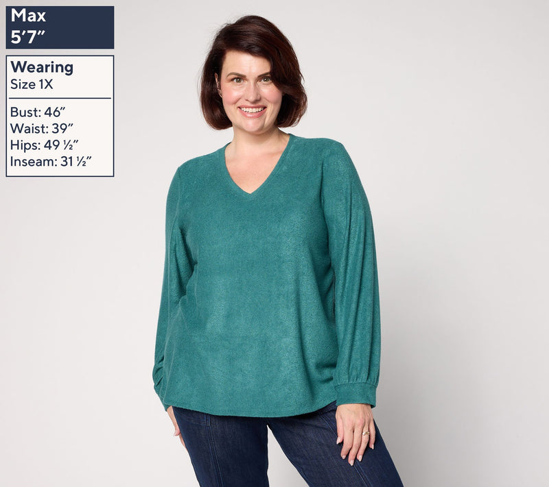 Modern Soul x Anybody Comfort Soul Knit Fleece Top w/ Support System — View 2