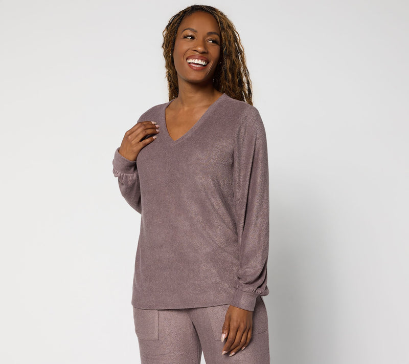 Modern Soul x Anybody Comfort Soul Knit Fleece Top w/ Support System — View 13