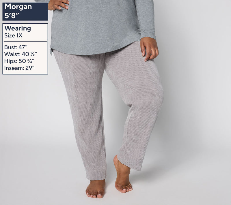 Modern Soul x Anybody Chenille Waffle Knit Tapered Lounge Pant — View 6
