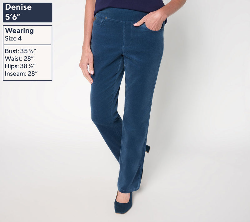 Belle by Kim Gravel Petite TripleLuxe Corduroy Boot Cut Pant — View 2