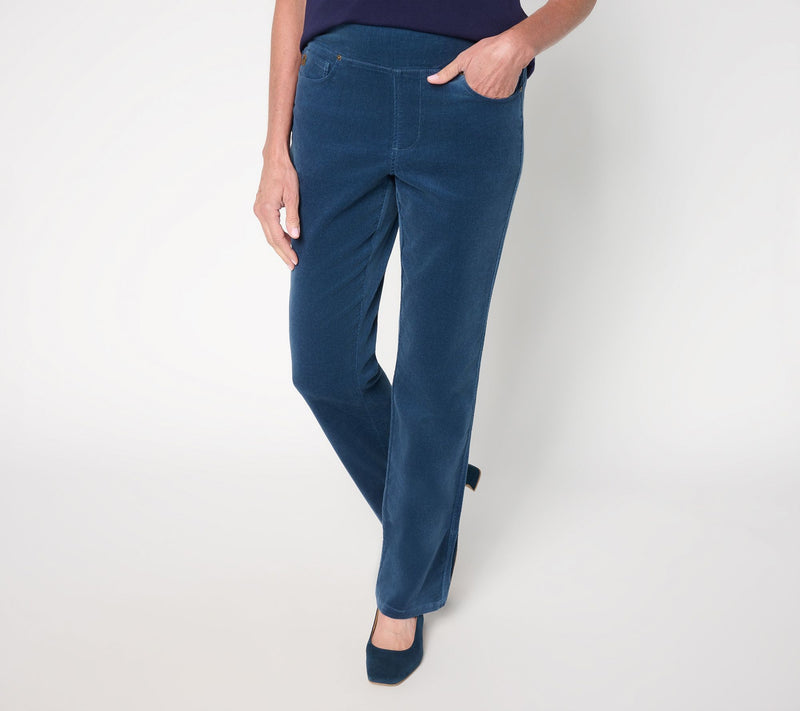 Belle by Kim Gravel Petite TripleLuxe Corduroy Boot Cut Pant — View 10