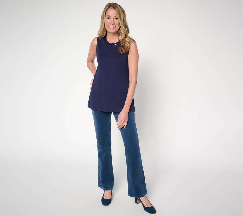 Belle by Kim Gravel Petite TripleLuxe Corduroy Boot Cut Pant — View 4
