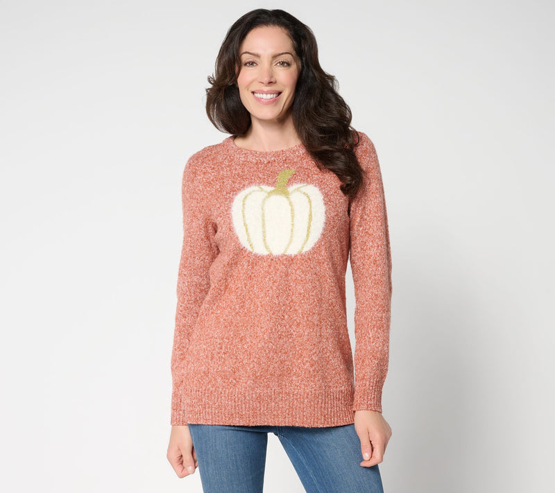 Belle by Kim Gravel Let's Get Cozy Gourdeous Glam Pumpkin Sweater — View 12