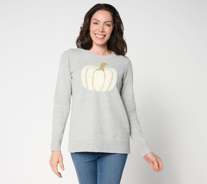 Belle by Kim Gravel Let's Get Cozy Gourdeous Glam Pumpkin Sweater — View 13