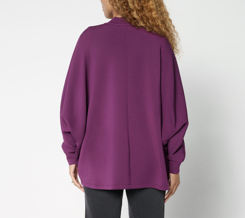 Belle by Kim Gravel ScubaLuxe Le Chic Bat Wing Cardi — View 4