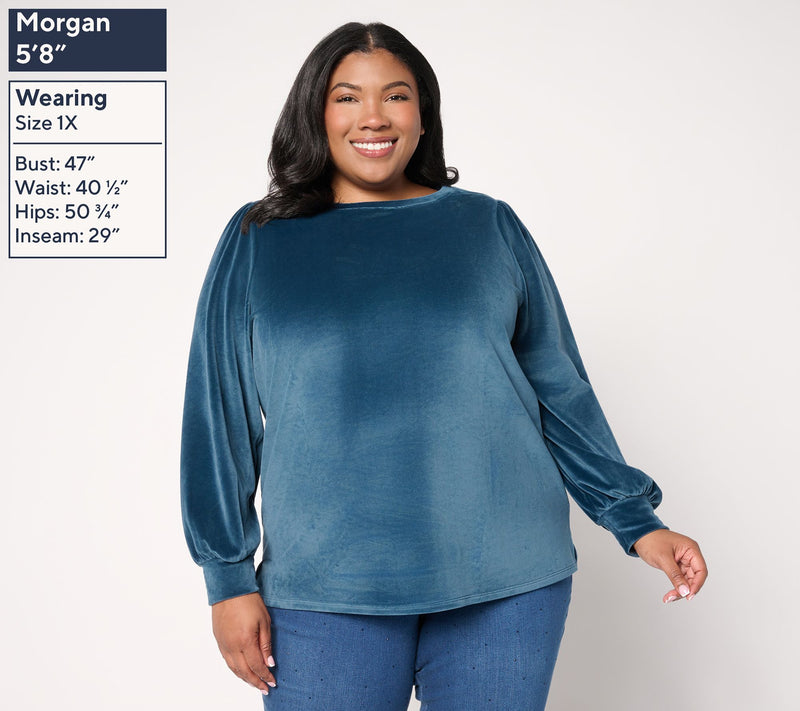 Belle by Kim Gravel Belleour Blouson Sleeve Top — View 10
