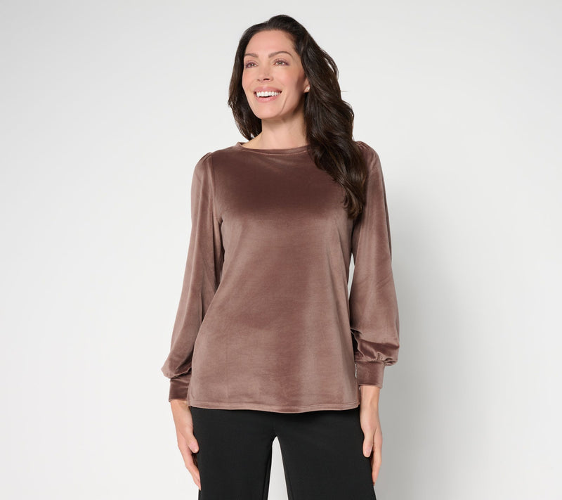 Belle by Kim Gravel Belleour Blouson Sleeve Top — View 5